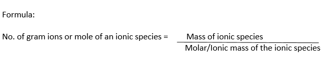 gram ion formula