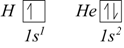 hydrogen and helium configuration